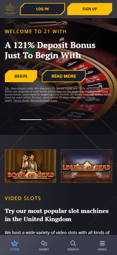 21 Casino Mobile screenshot